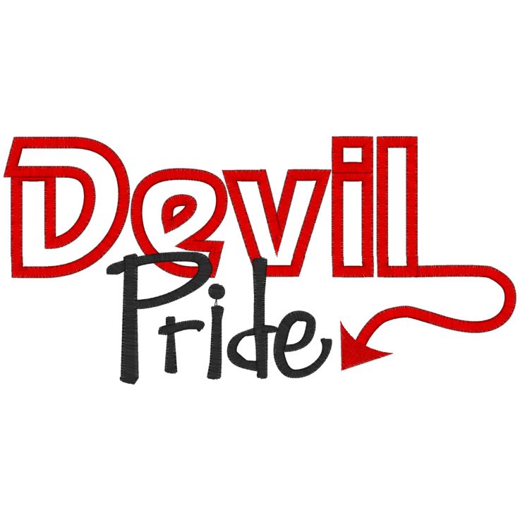 Sayings (3899) Devil Pride Applique 6x10 Sayings (3899) Devil Pride Applique 6x10