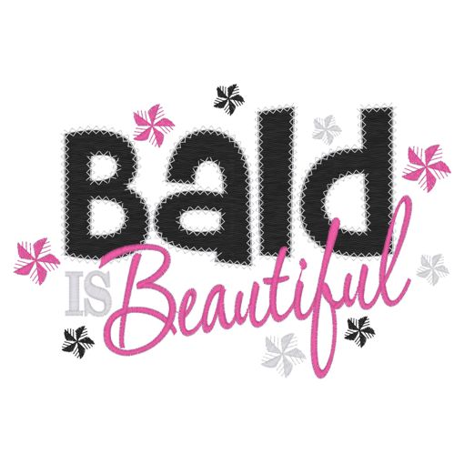 Sayings (3908) Bald Is Beautiful 5x7 Sayings (3908) Bald Is Beautiful 5x7